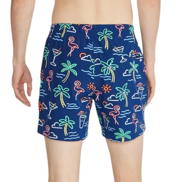 NEW Chubbies The Neon Lights Stretch Swim Trunks 5.5” Inseam Navy Size Medium - Picture 3 of 16